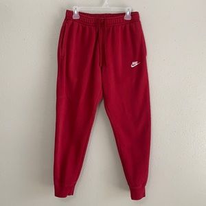 Nike sweatpants, dark red